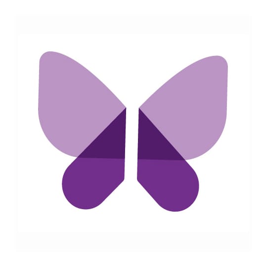 Purple Memory Care Butterfly