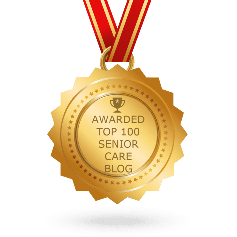 Badge for honoring the top 100 senior care blogs