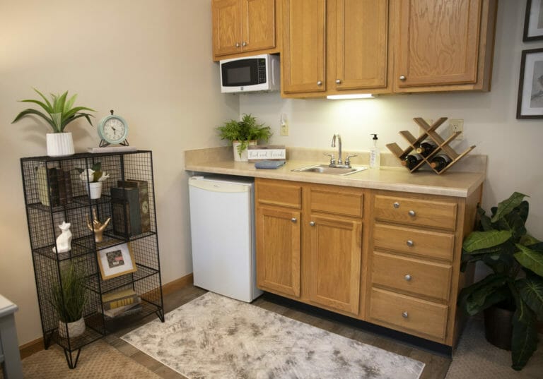 Brownsburg Meadows assisted living kitchenette