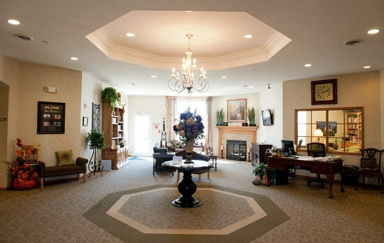Lobby of Coventry Meadows Assisted Living