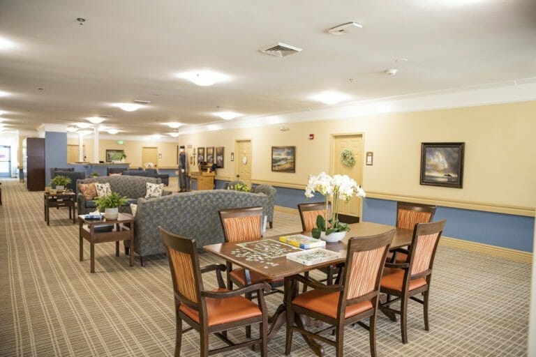 The Commons at Honey Creek memory care main area.