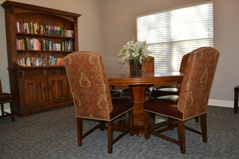 Rosegate Assisted Living apartment library