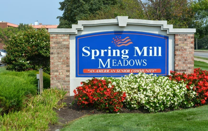 Spring Mill Meadows entry sign
