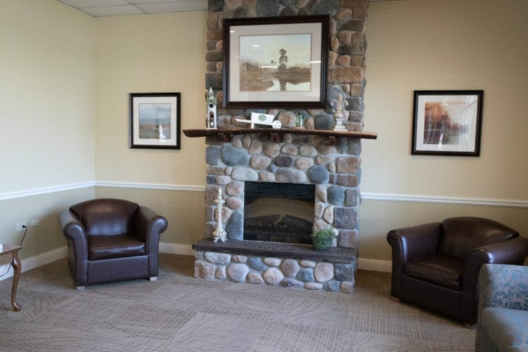 The interior of the lounge at Williamsport Garden Homes