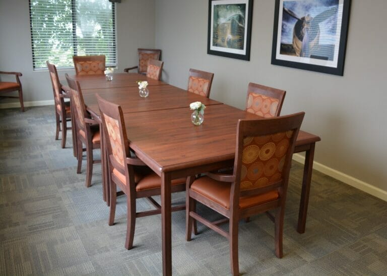 Bethany Village Assisted Living dining table